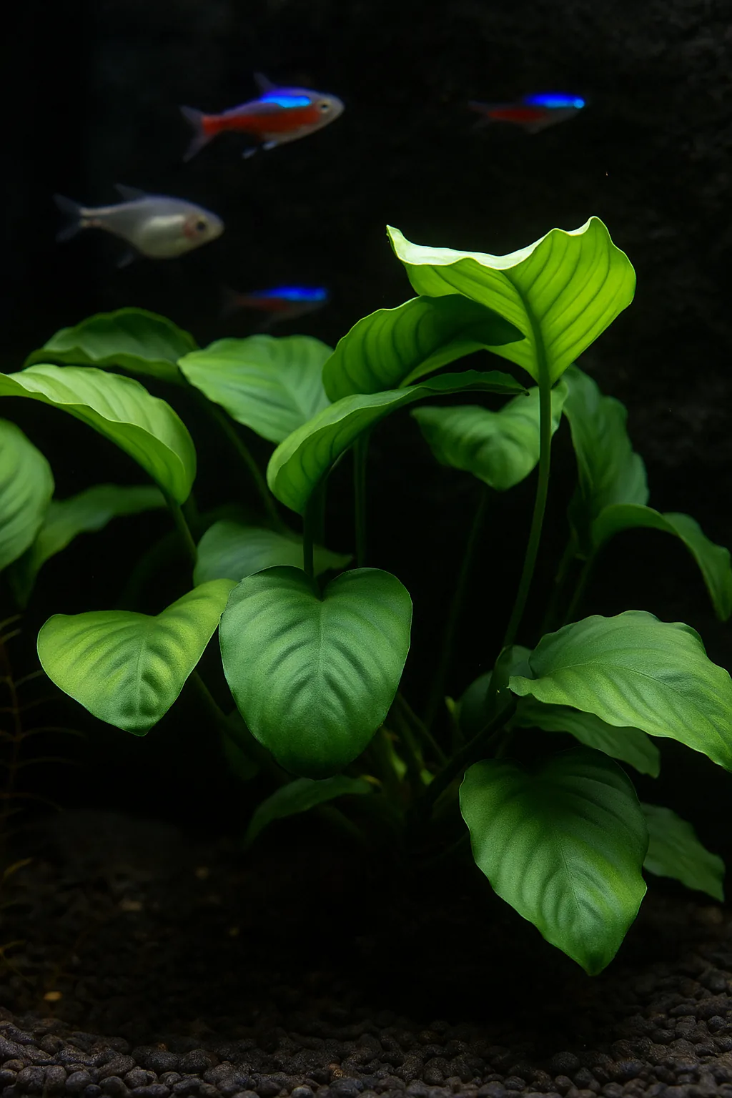 анубиас копьевыидный